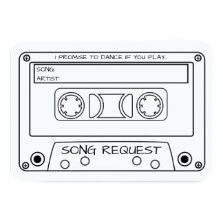 Song Request Invitations Announcements Zazzle Vintage Cette Tape Wedding Song Request Card
