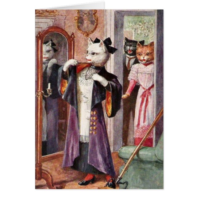Vintage - Cat All Dressed Up, Cards (Front)