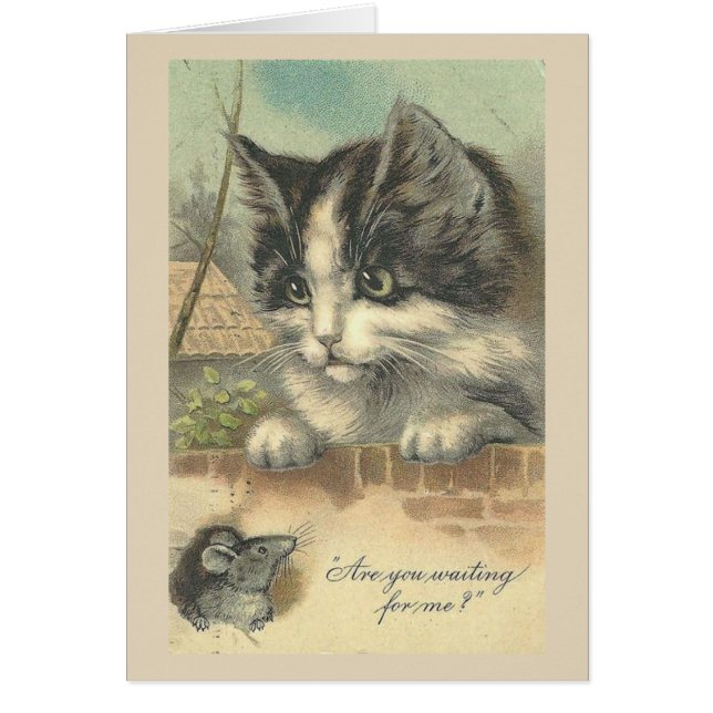 Vintage - Cat and Mouse, Cards (Front)