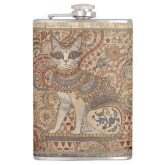 Vintage Cat, Cat Motif Art , Ancient Greece Style, Flask