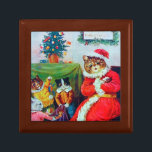 Vintage Cat Christmas, Louis Wain Gift Box<br><div class="desc">Louis Wain (5 August 1860 – 4 July 1939) was an English artiste known for his drawings,  which consistently featured anthropomorphised large-eyed cats and kittens. In his later years he may have suffered from schizophrenia (although this claim is disputed),  which,  according to some psychiatrists,  can be seen in his works. Quote:Wikipedia</div>