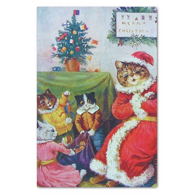 Vintage cat on sale christmas