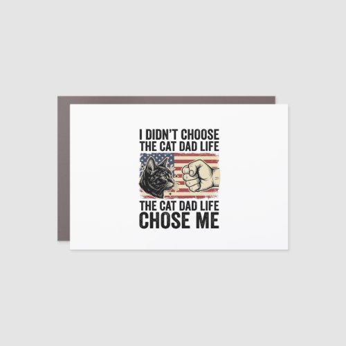 Vintage Cat Dad Life Patriotic Vector Shirt Design Car Magnet