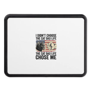 Vintage Cat Dad Life Patriotic Vector Shirt Design Hitch Cover