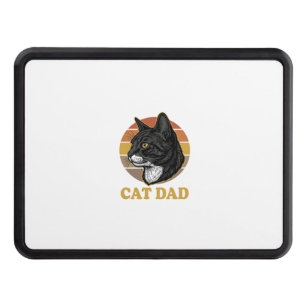 Vintage Cat Dad Retro Cat Lover Shirt Design_1 Hitch Cover