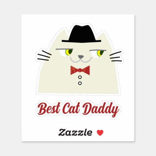 Vintage Cat Dad Sticker