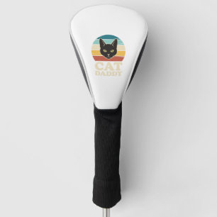 Vintage Cat Daddy Black Cat Retro Sunset Shirt Des Golf Head Cover