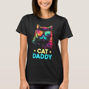Vintage Cat Daddy Retro 70s 80s Vaporwave Men Funn T-Shirt