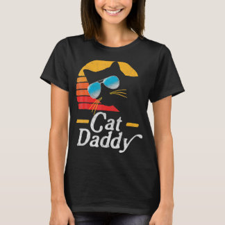 Vintage Cat Daddy Retro Best Dad Cat Father s Day T-Shirt
