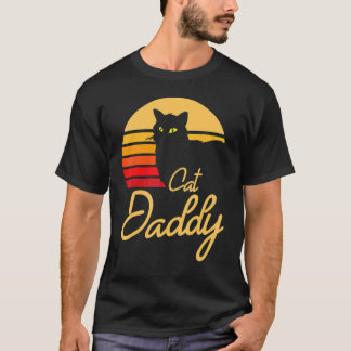 Vintage Cat Daddy Son Daughter Father Dad Husband  T-Shirt
