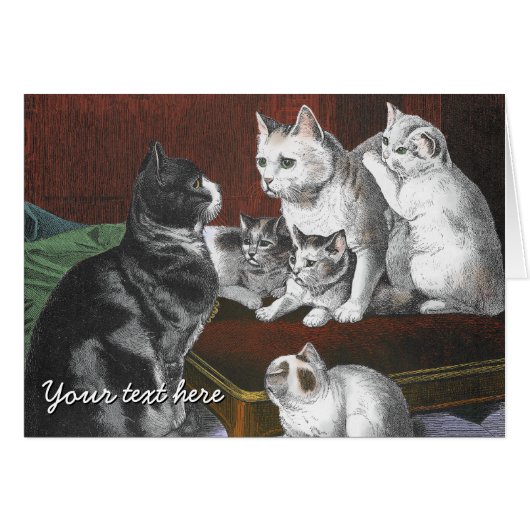 Vintage Cat Family (Front Horizontal)