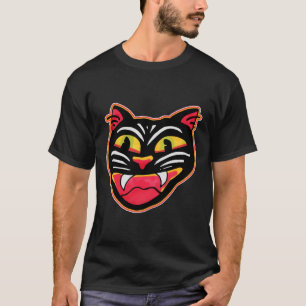 Vintage Cat Halloween Art Cartoon Fun T-Shirt
