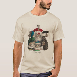 Vintage Cat History Ancestors Historical Funny Cat T-Shirt
