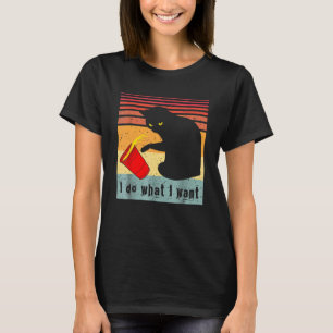 Vintage Cat I Do What I Want Cat T-Shirt