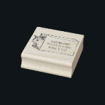 Vintage Cat Illustration Custom Return Address Rubber Stamp<br><div class="desc">Cute vintage style return address stamp for cat lovers. Design is made of a vintage illustration of a cat sitting in a paper bag and custom name and address printed on a side of the bag. Lovely stamp for cat moms and cat loving families to use as a way to...</div>