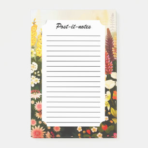 Vintage Cat In The Blooming Garden Watercolor Post-it Notes