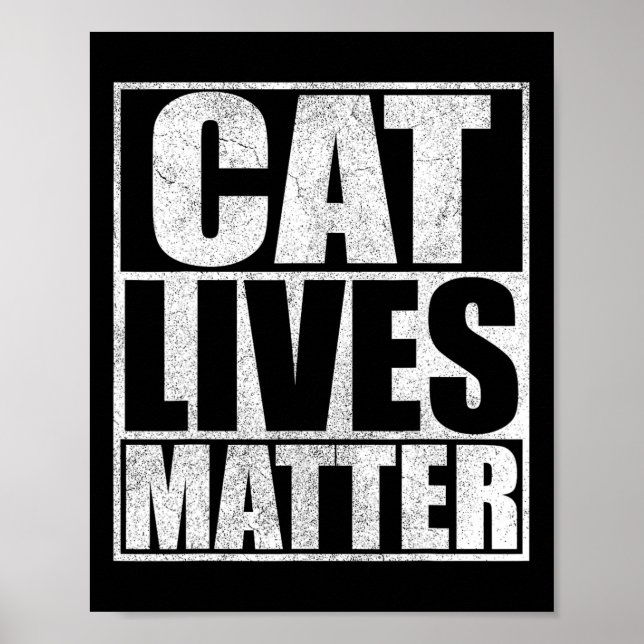 Vintage Cat Lives Problems Trump 2024  Poster (Front)