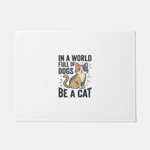 Vintage Cat Lover Be a Cat Graphic Design_1 Doormat