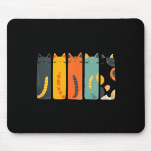 Vintage Cat Mid-century Modern Insred Cats 50s 60s Mouse Pad