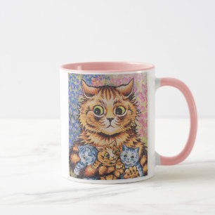 VINTAGE CAT MOM ART COFFEE MUG