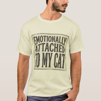 Vintage Cat Mom Coaster - Emotionally Attached To T-Shirt