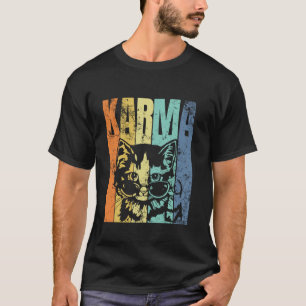Vintage Cat Music Cute Karma Cat lover T-Shirt