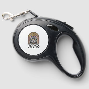 Vintage Cat Paws Engraving Style Graphic Design_1 Retractable Pet Leash