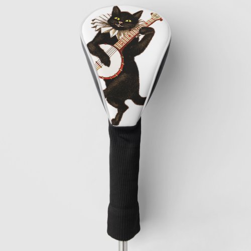 Vintage Cat Playing Guitar Golf Head Cover