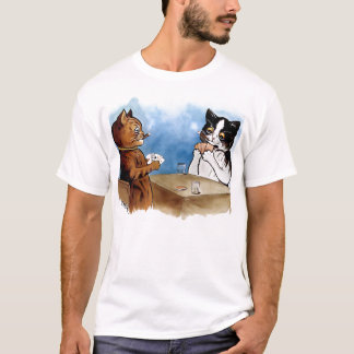 Vintage Cat Poker T-Shirt by Louis Wain