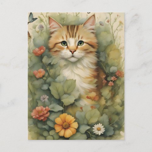 Vintage Cat  Postcard