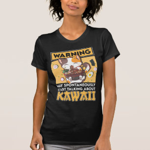 Vintage Cat Ramen Kawaii Anime Japanese Gift Girls T-Shirt