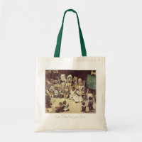 Vintage Cat School Budget Tote Bag