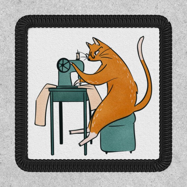 Vintage Cat Sewing Patch (Front)