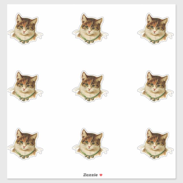 Vintage Cat Sticker (Sheet)