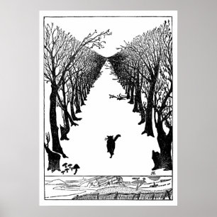 Vintage Cat That Walks Alone Art Poster
