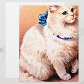Vintage Cat with Blue Bow (Front/Back)