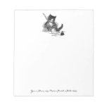 Vintage Cat Writing A Letter Notepad at Zazzle