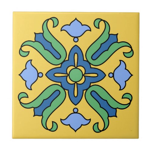 Vintage Catalina Island Ceramic Tile Design