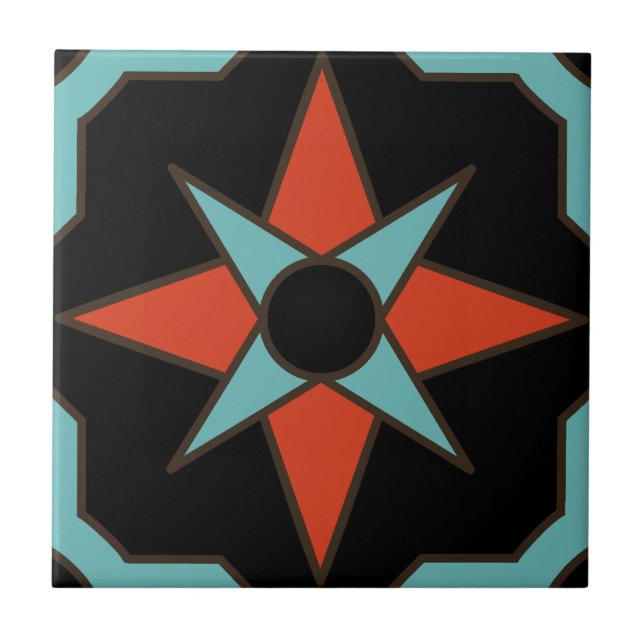 Vintage Catalina Island Ceramic Tile Design (Front)