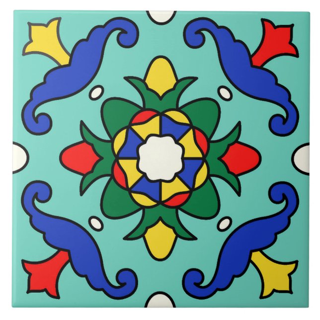 Vintage Catalina Island Ceramic Tile Design (Front)