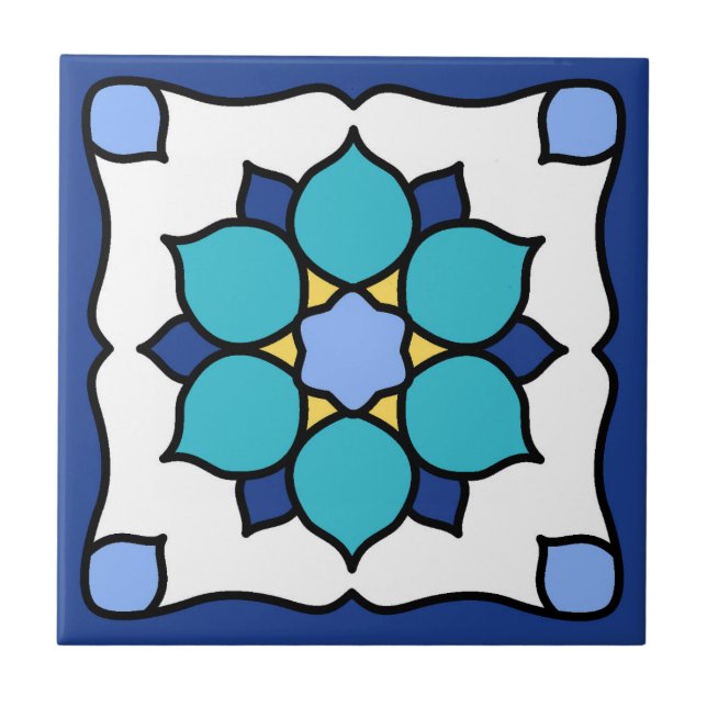 Vintage Catalina Island Ceramic Tile Design (Front)