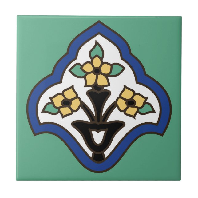 Vintage Catalina Island Ceramic Tile Design (Front)