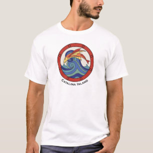 Vintage Catalina Island Flying Fish Tile Shirt
