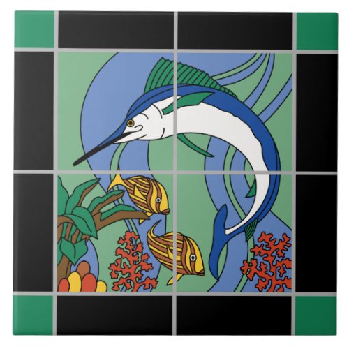 Vintage Catalina Island Marlin Tile