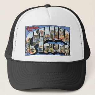 Vintage Catalina Island Postcard Trucker Hat