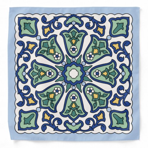 Vintage Catalina Island Tile Design Bandana