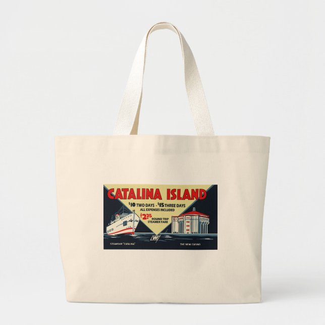 Vintage Catalina Island Tote Bag (Front)