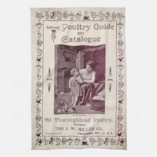 Vintage Catalog Annual Poultry, 1896, Tea Towel   