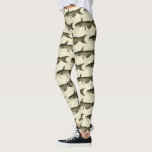 Vintage Catfish Fishing, Marine Life River Fish Leggings