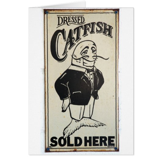 Vintage Catfish Sign Cards (Front)